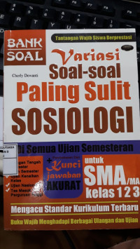 Variasi Soal-Soal Paling Sulit Sosiologi